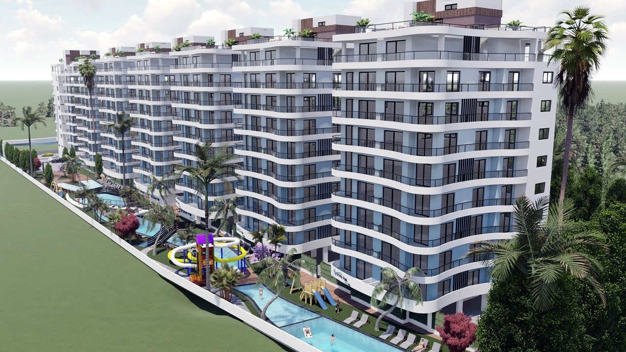 3-комнатные апартаменты 75 м² в современном комплексе Искеле