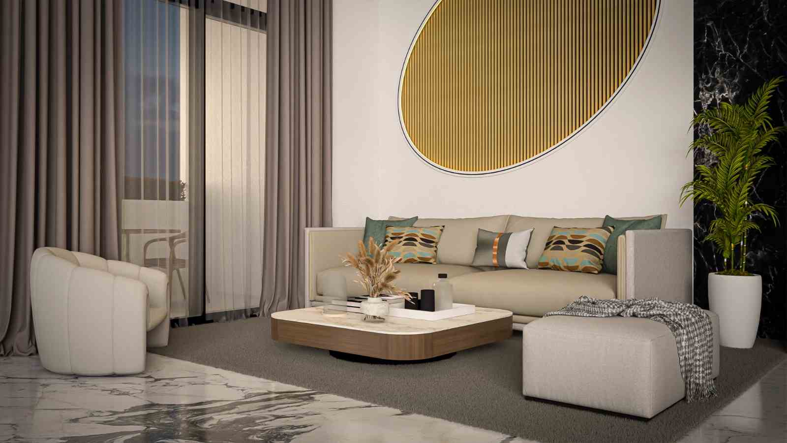 2-комнатные апартаменты 87 м² с террасой 14 м² в курортном комплексе — фото 39