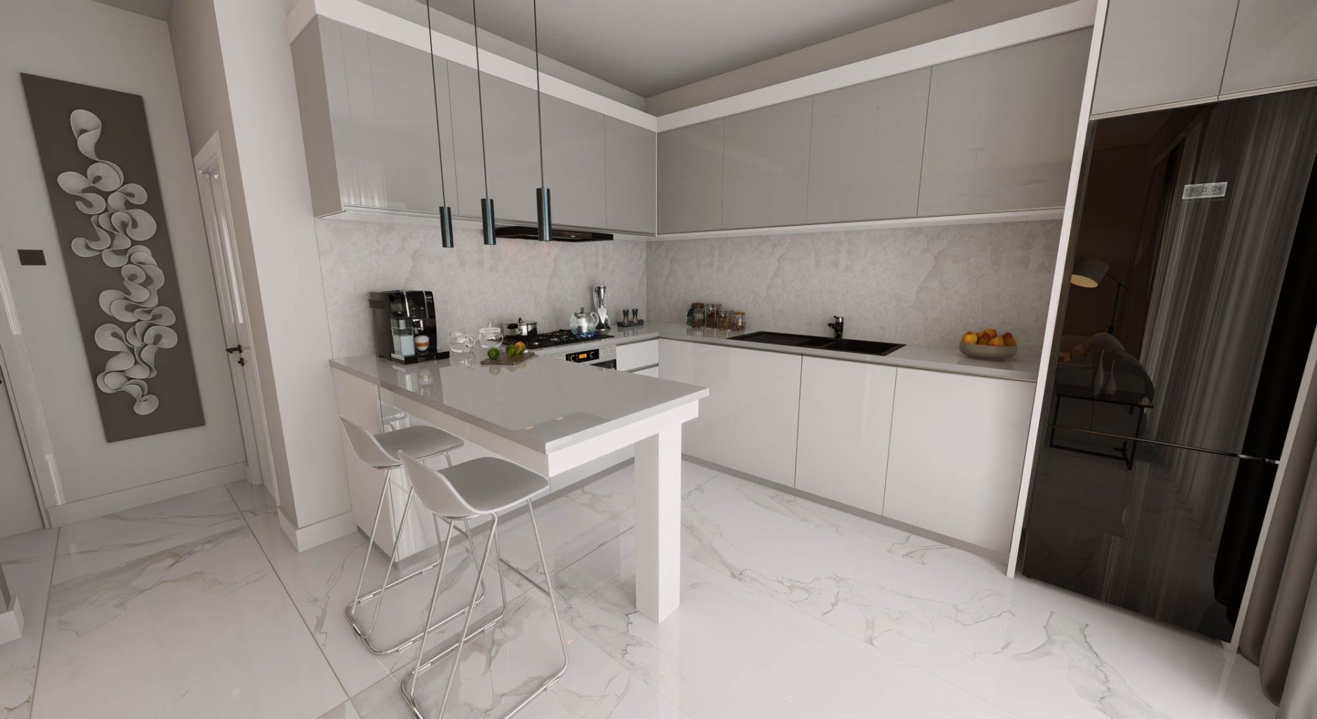 2-комнатный пентхаус 80 м² с террасой на крыше 80 м² в Лапте — фото 11