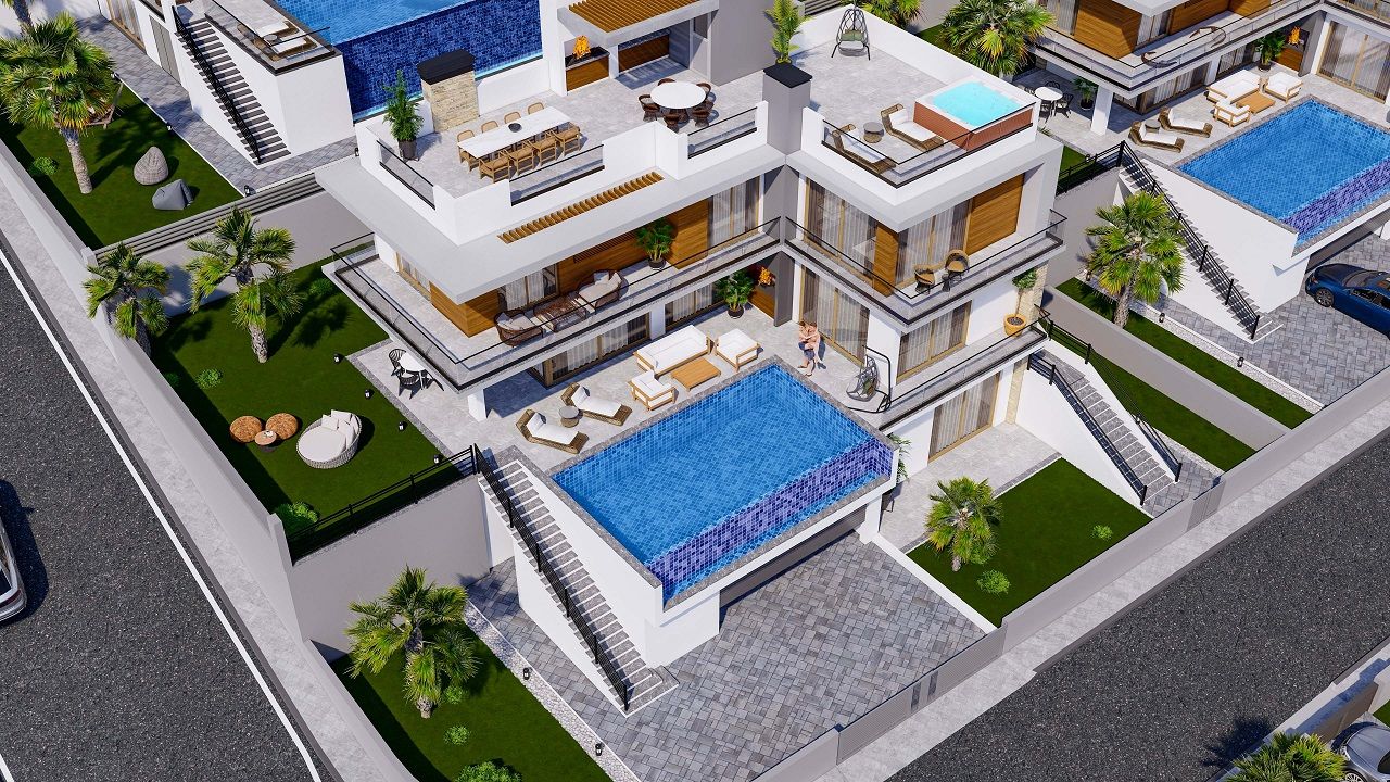 Вилла 5+2 (428 м²) с бассейном в новом комплексе в Лапте — фото 7