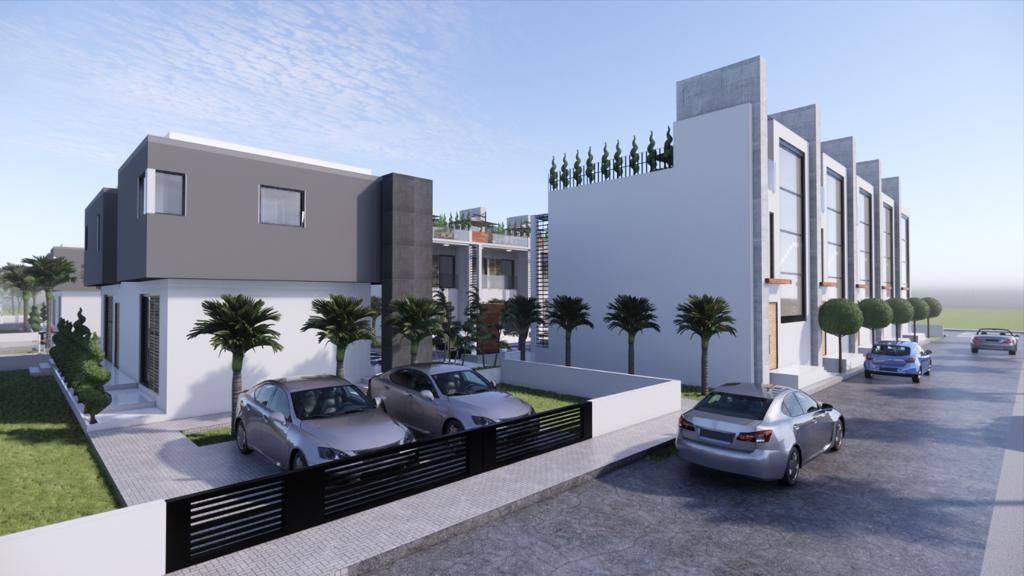 Современная вилла 4+1 (250 м²) в новом комплексе в Каршияке
