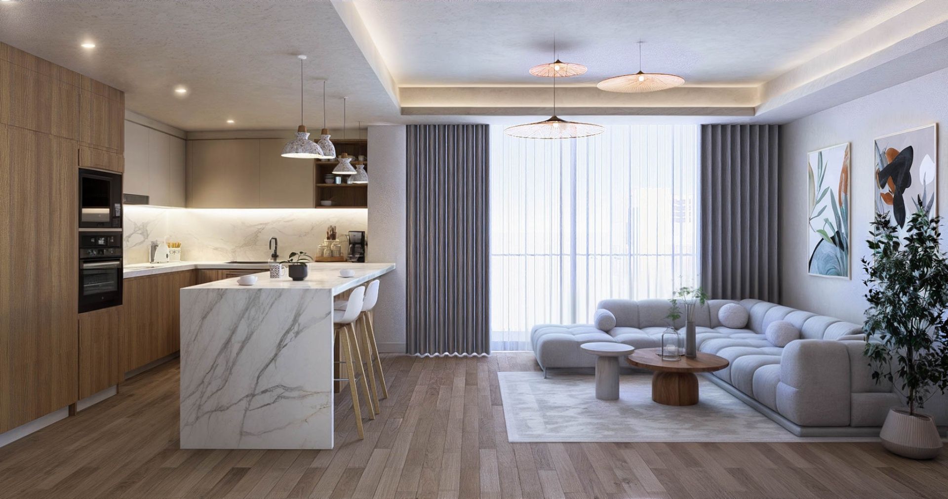 3-комнатный пентхаус 75 м² с балконом 8,7 м² террасой на крыше 41,3 м² в бутик-комплексе  — фото 7