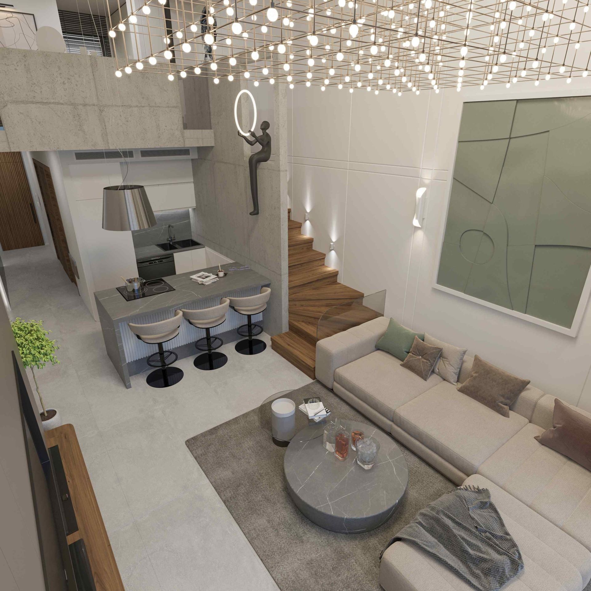 3-комнатный loft пентхаус 142 м² с террасой на крыше 53 м² в новом и современном комплексе в Эсентепе — фото 17