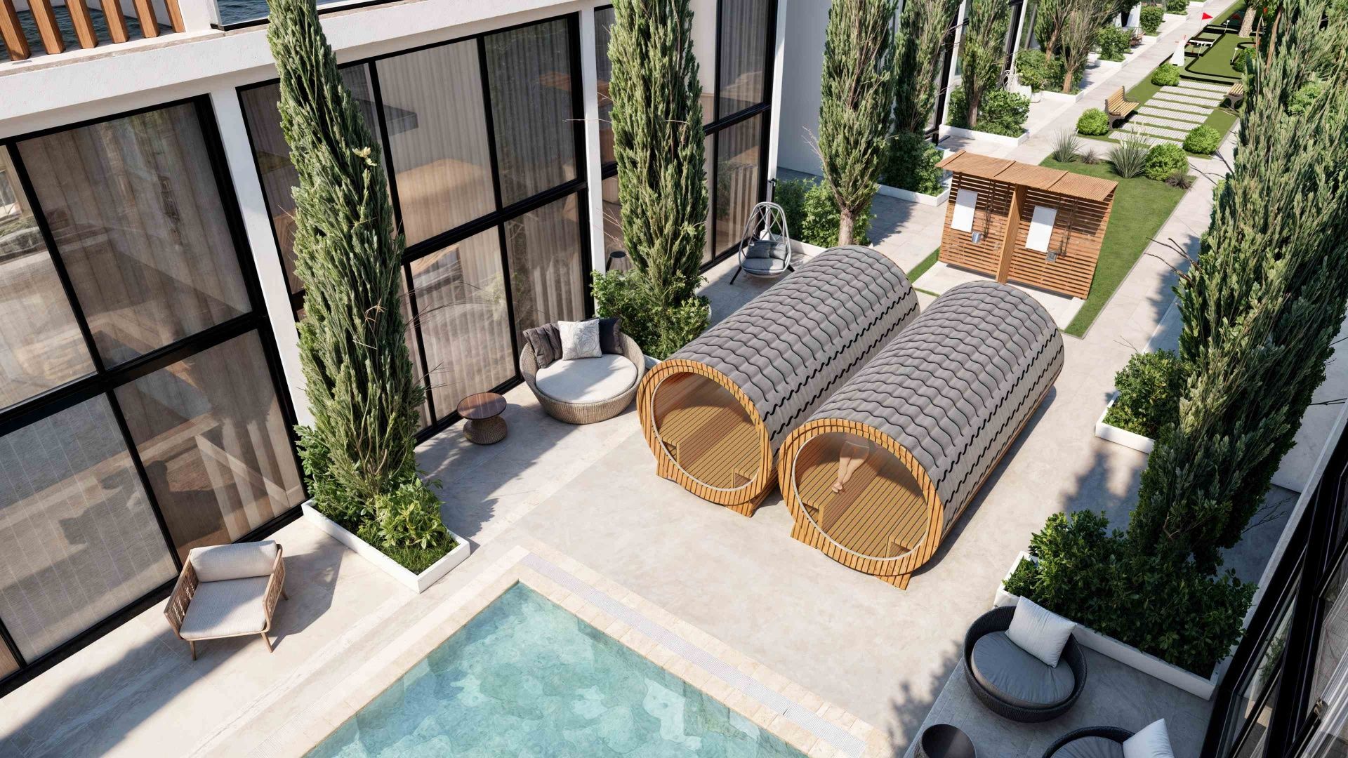 Студия penthouse 50м2 с террасой на крыше 45м2 — фото 12