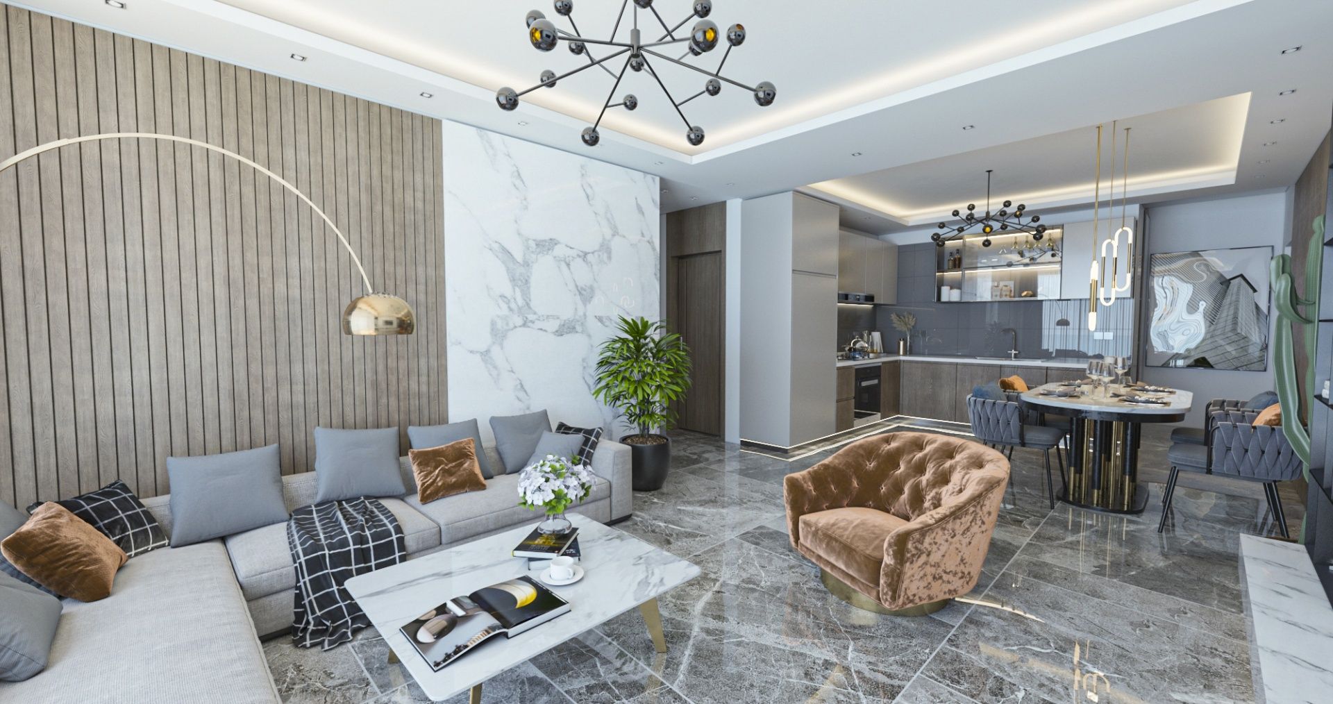 Трехкомнатная квартира 88 м² с большим балконом   в 850 метрах от пляжа "Лонг бич" — фото 7