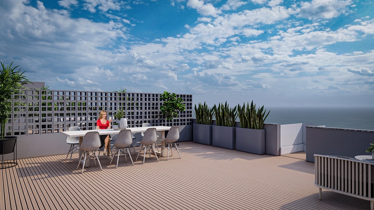 3-комнатные апартаменты 92 м² +70 м² терраса в комплексе в 5 минутах от пляжа — фото 36