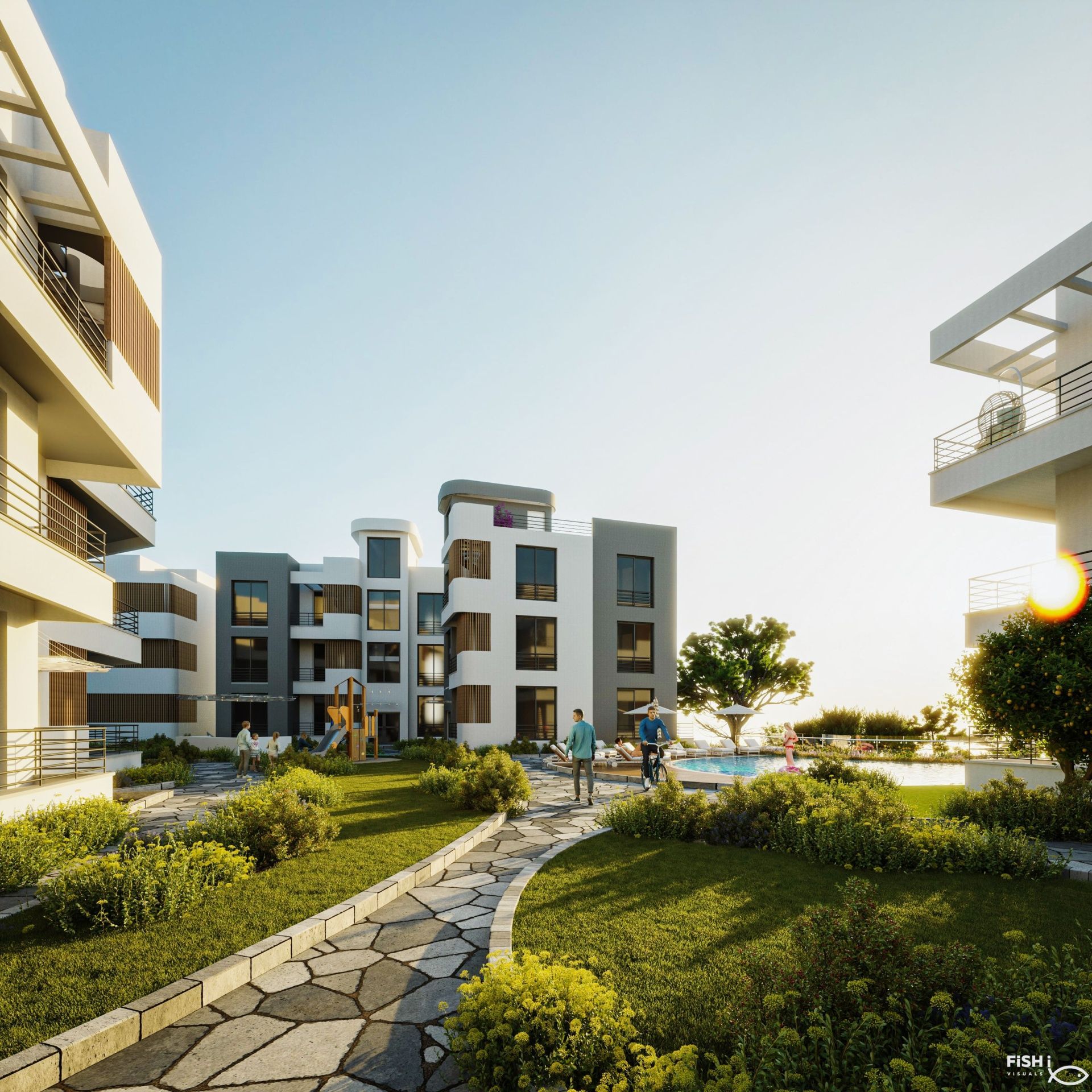 2-комнатная квартира 85 м² с садом 30 м² и видом на море и горы — фото 11