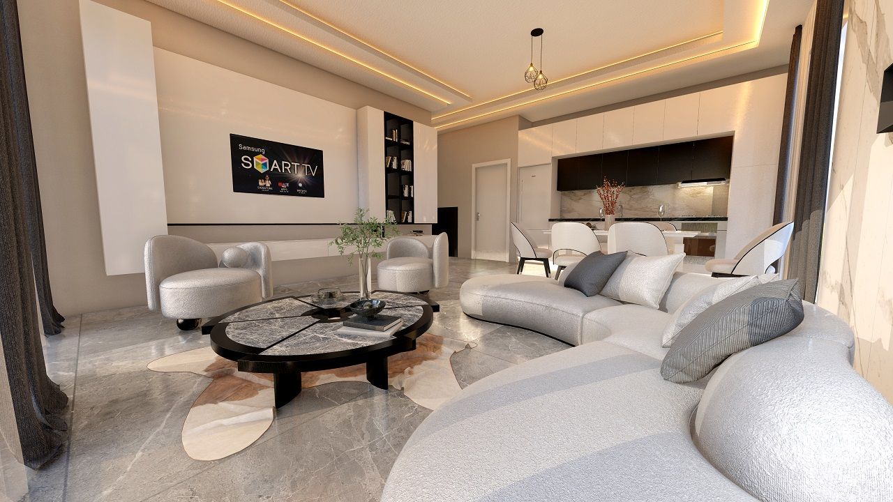 3-комнатные апартаменты 53 м²  в уютном комплексе в Алсанджаке — фото 2
