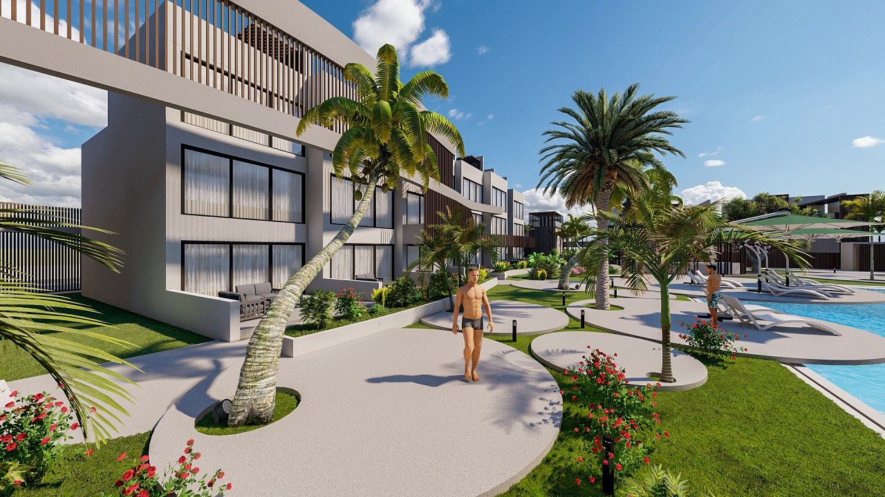 Квартира 2+1(70м² ) с большой террасой и собственным садом в новом комплексе в Искеле — фото 7