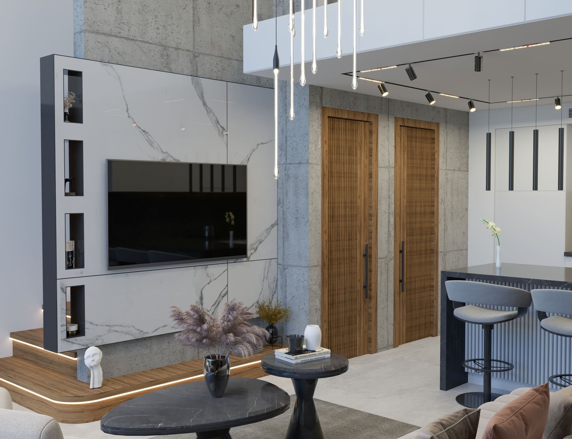 2-комнатные апартаменты loft 63м2 возле моря — фото 33