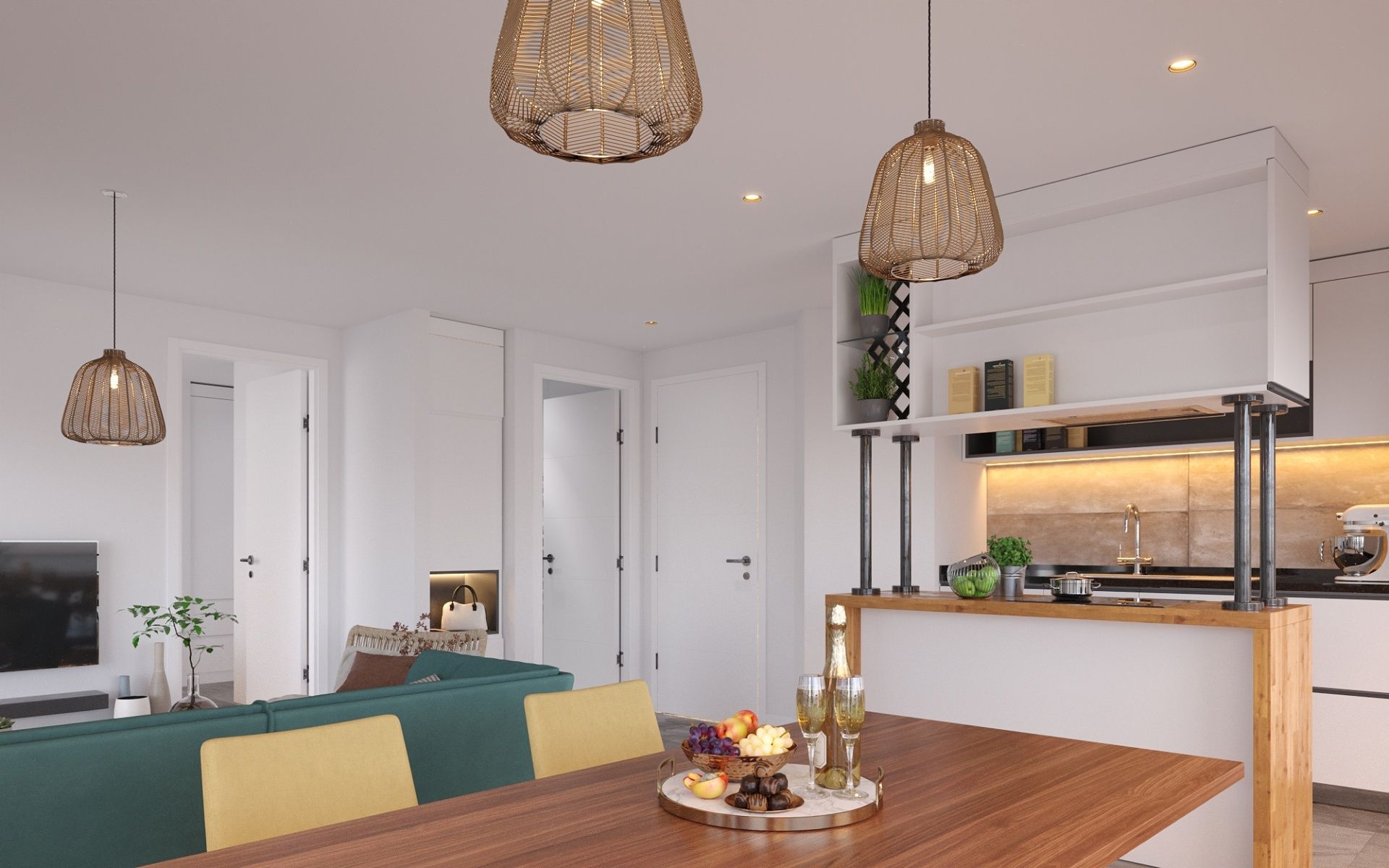 Двухкомнатная квартира 59  м² в новом комплексе в Гюзельюрте — фото 17
