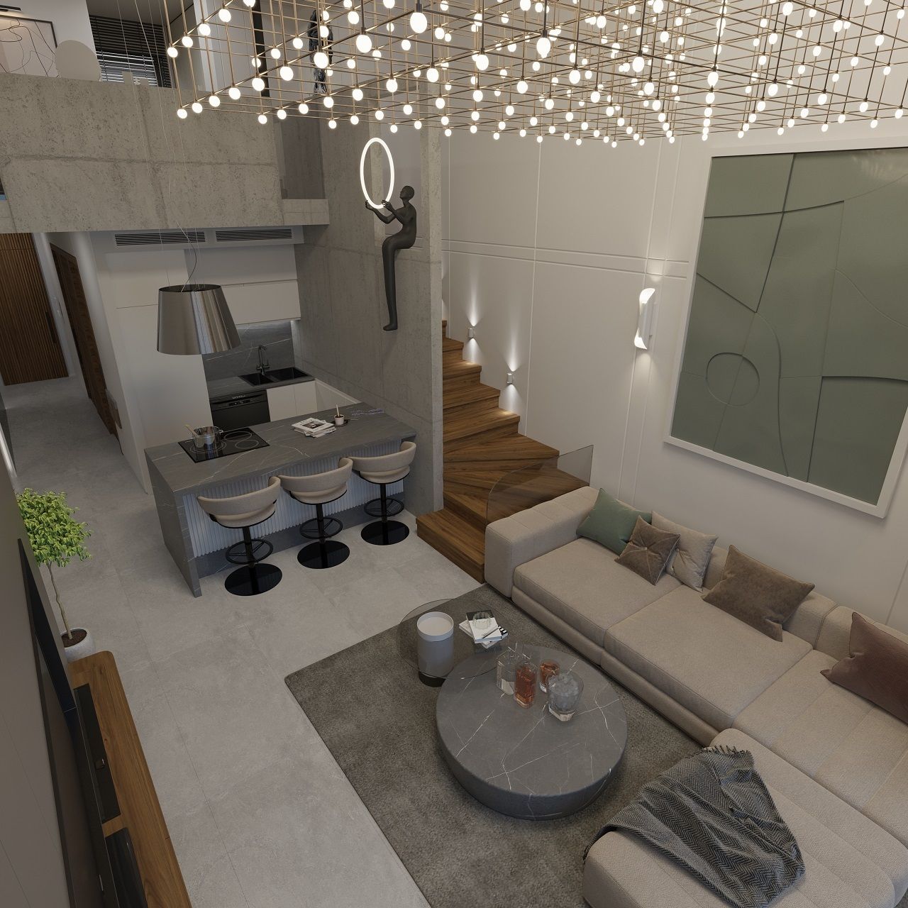 Квартира 2+1 loft - Penthouse 142 м2 c большой террасой на крыше 53 м2 в Эсентепе — фото 32