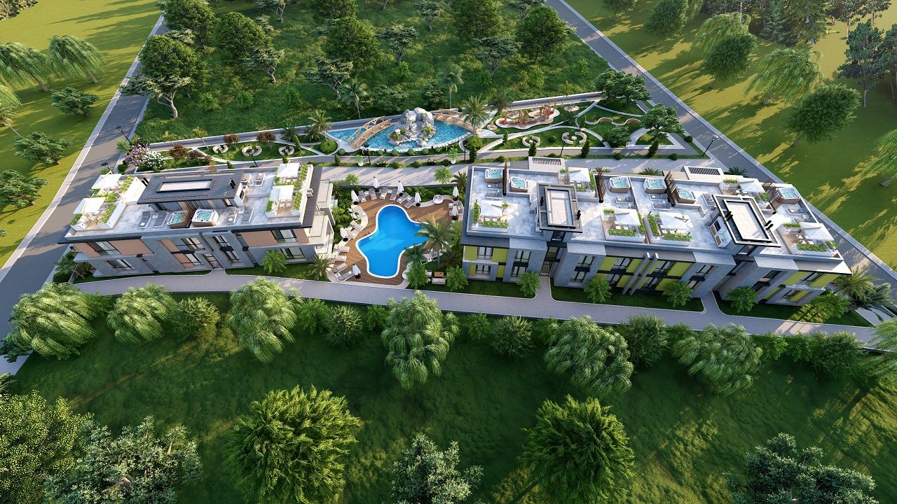 2-комнатные апартаменты 49 м² с террасой на крыше в уютном комплексе в Алсанджаке — фото 7