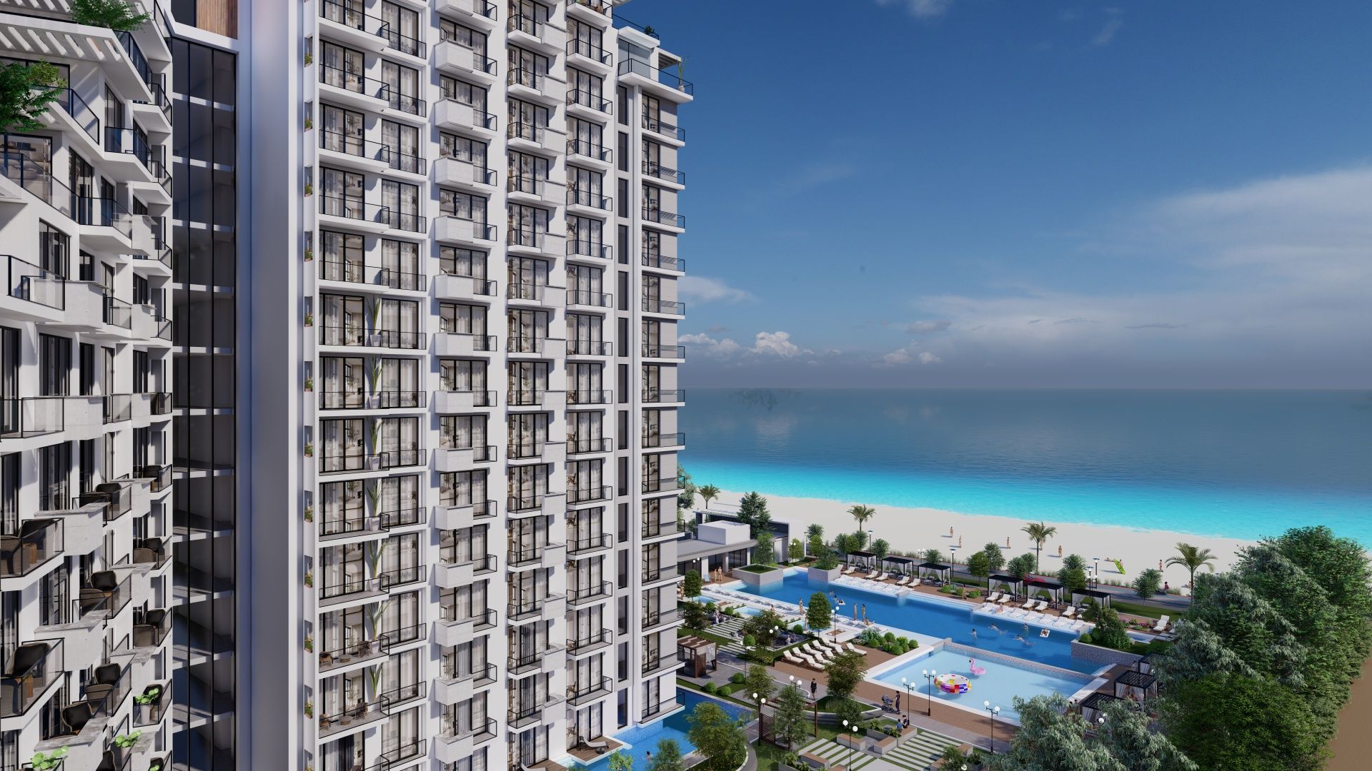 Студия 50 м² с видом на море в масштабном курортном комплексе в Газиверене — фото 9