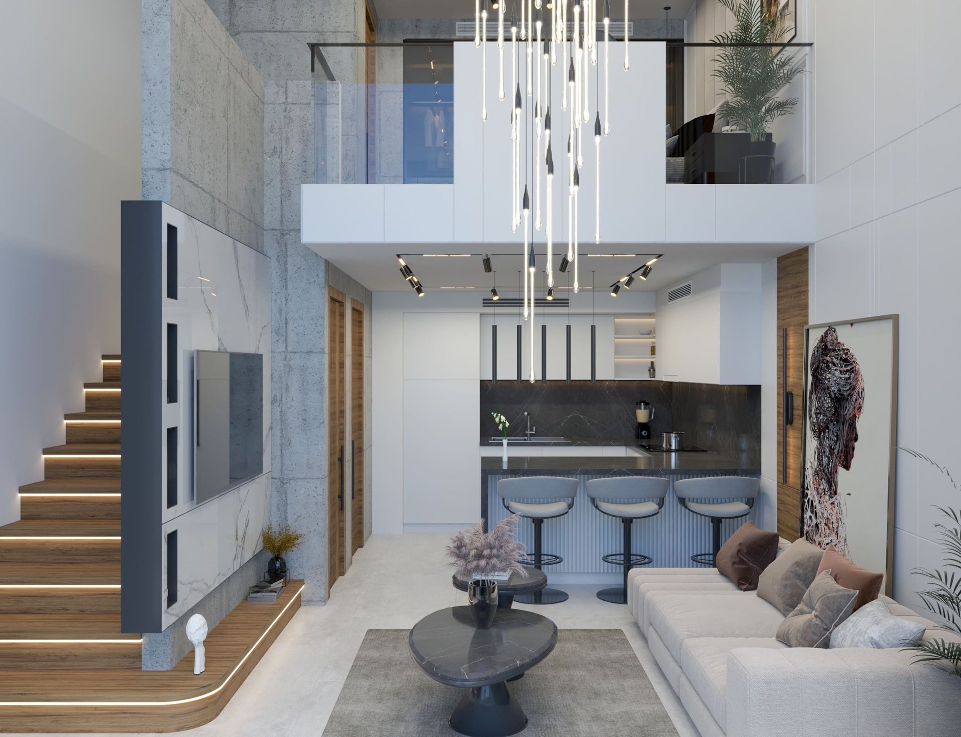 2-комнатные апартаменты loft 63м2 возле моря — фото 32
