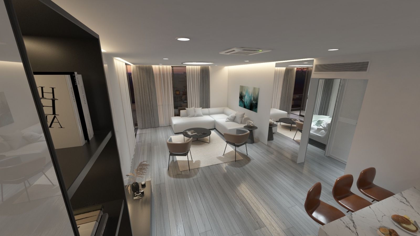 Пентхаус 3+1 120 м2 с террасой в центре Кирении — фото 4