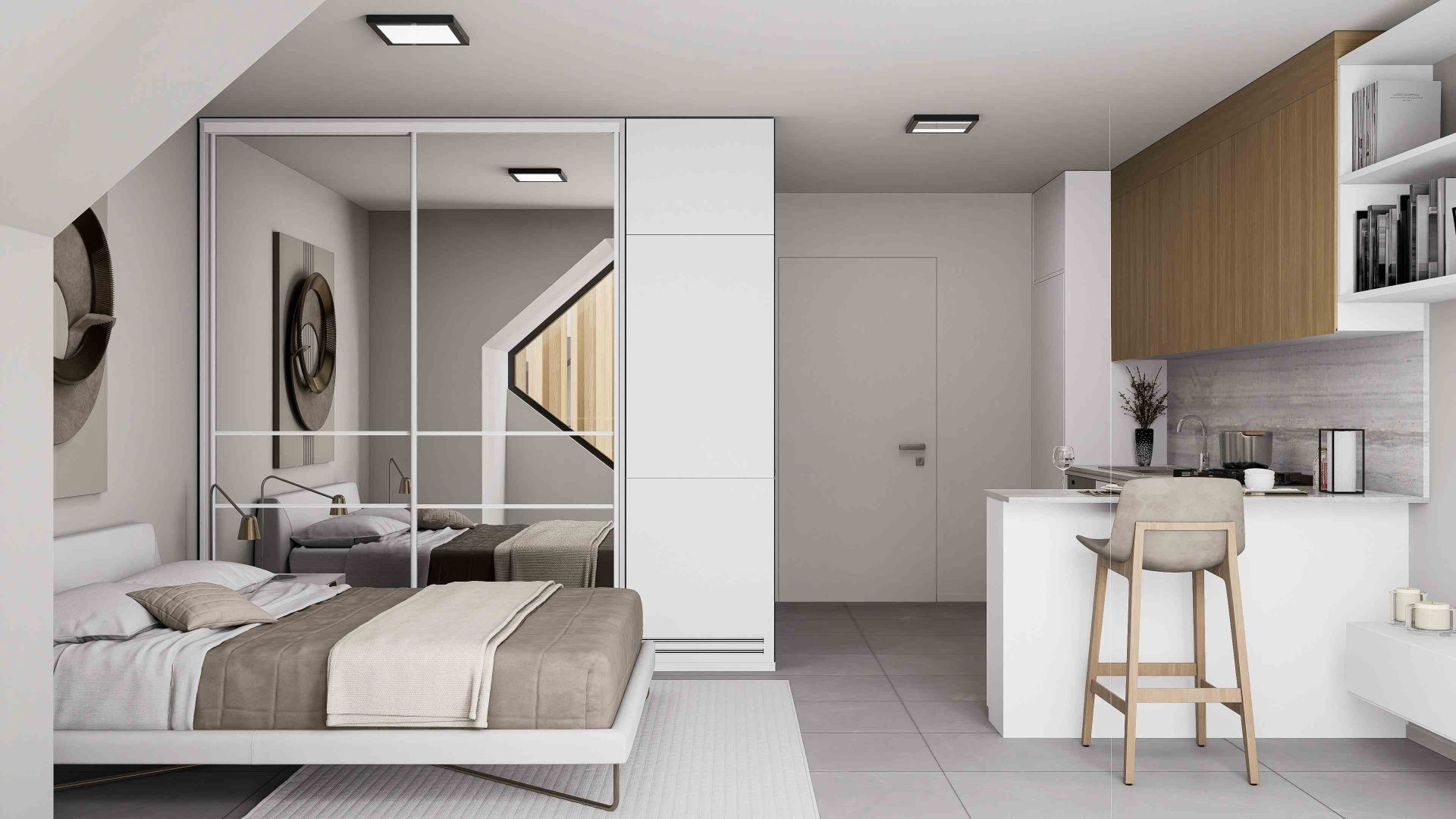 Студия penthouse 50м2 с террасой на крыше 45м2 — фото 32
