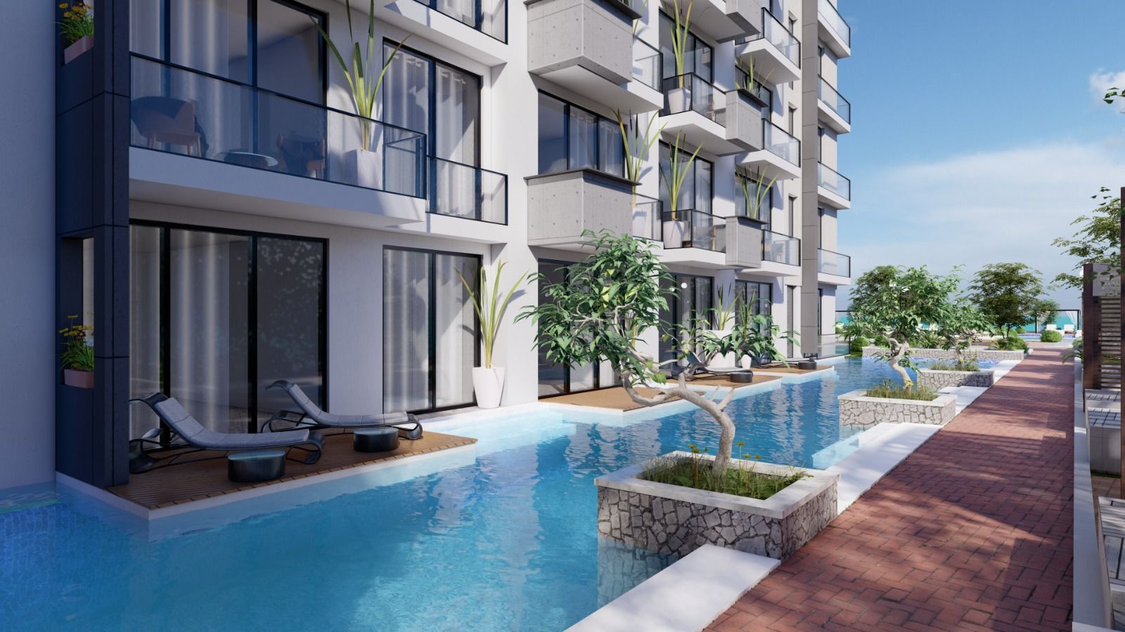Студия 50 м² с видом на море в масштабном курортном комплексе в Газиверене — фото 12