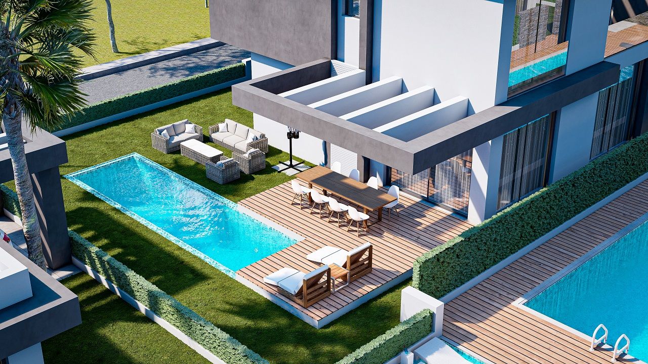 Вилла 4+1 (293 м²) с  собственным участком земли в 1 километре от моря — фото 7