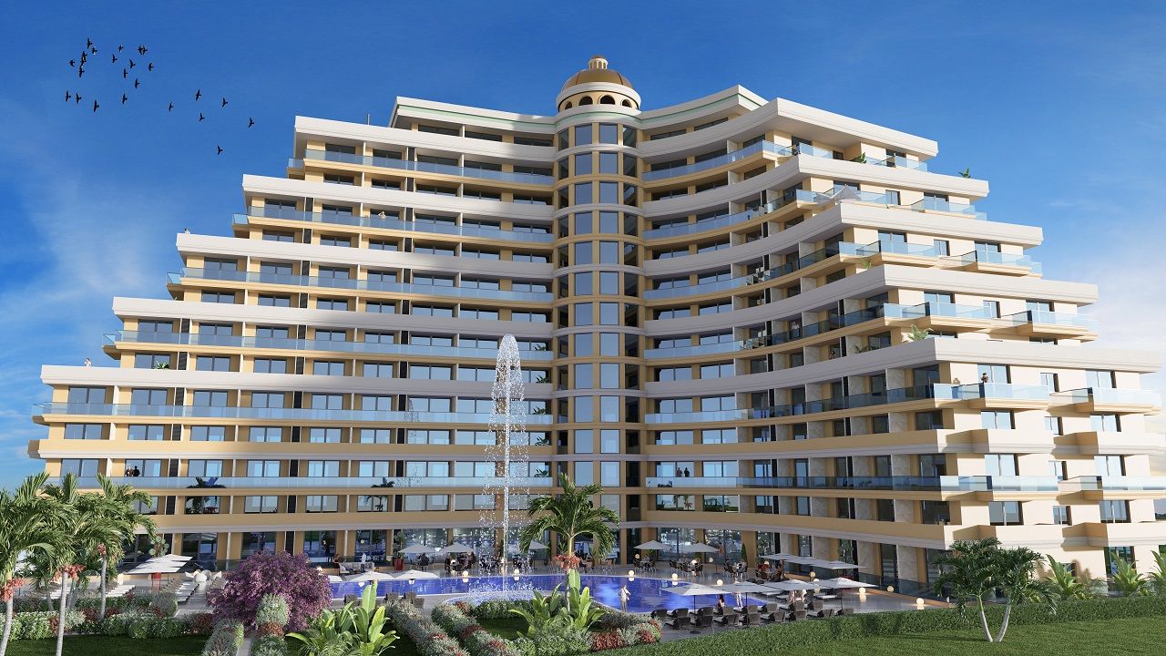 2 - комнатная квартира 72м² в роскошном комплексе в 5 минутах от пляжа