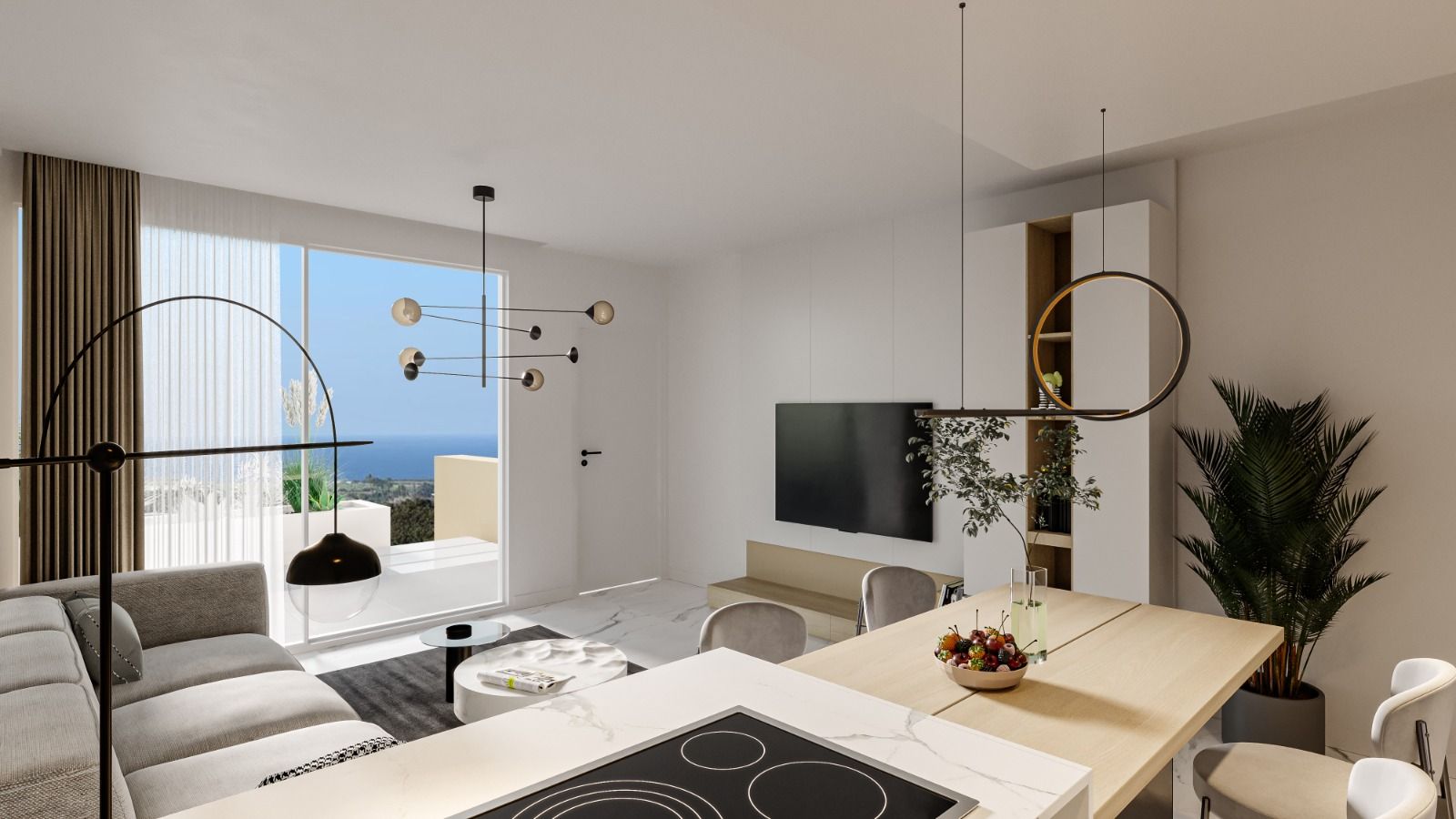 2-комнатные апартаменты 58м2 c видом на море — фото 6