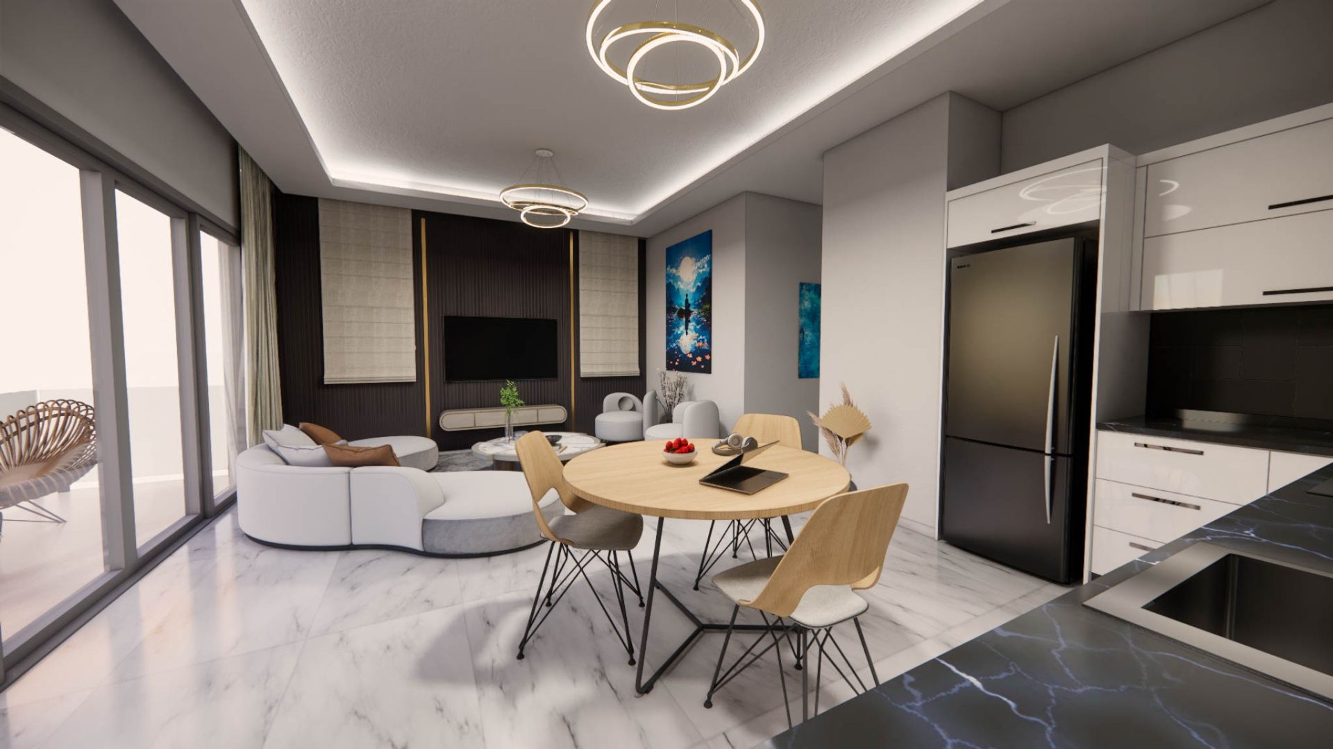 3-комнатные апартаменты 79 м² в Алсанджаке — фото 4