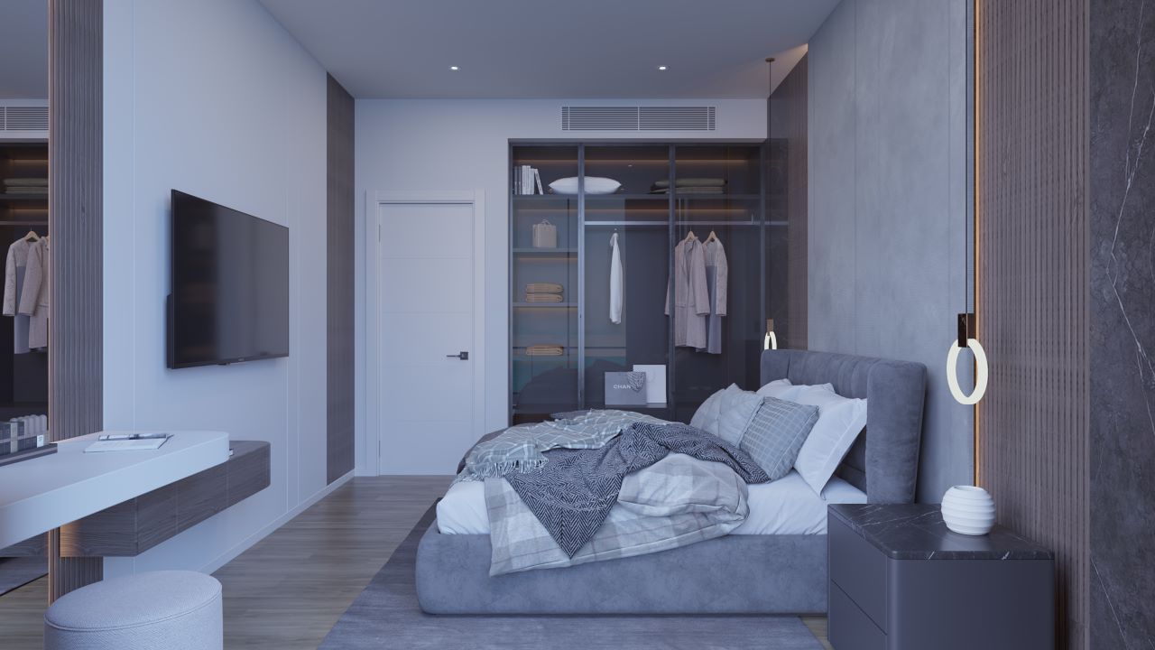 3-комнатные апартаменты 95 м2 с террасой 20 м2 в красивом комплексе рядом с песчаным пляжем — фото 24