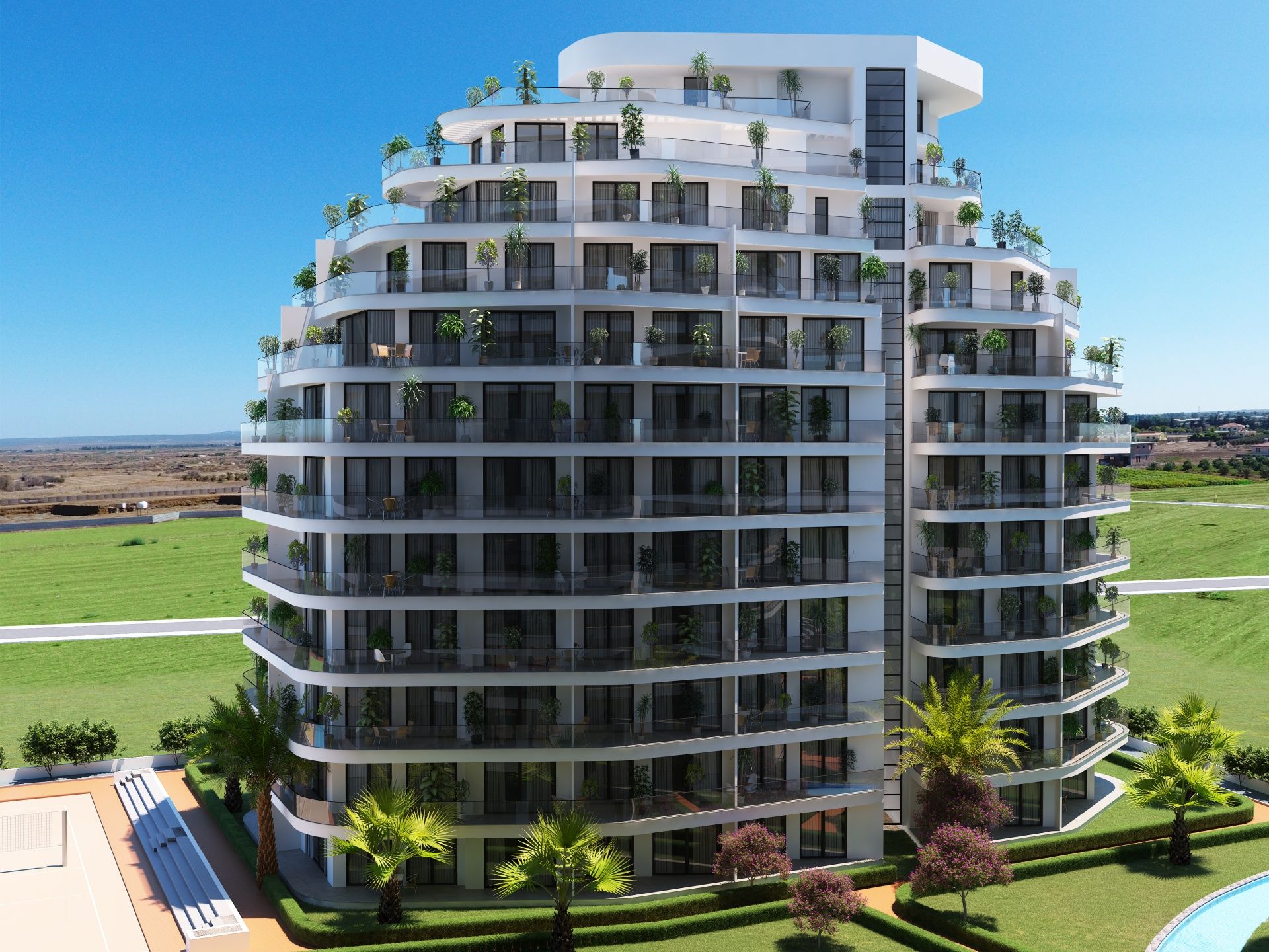 Студия 34 м2 в шикарном комплексе в Газиверене