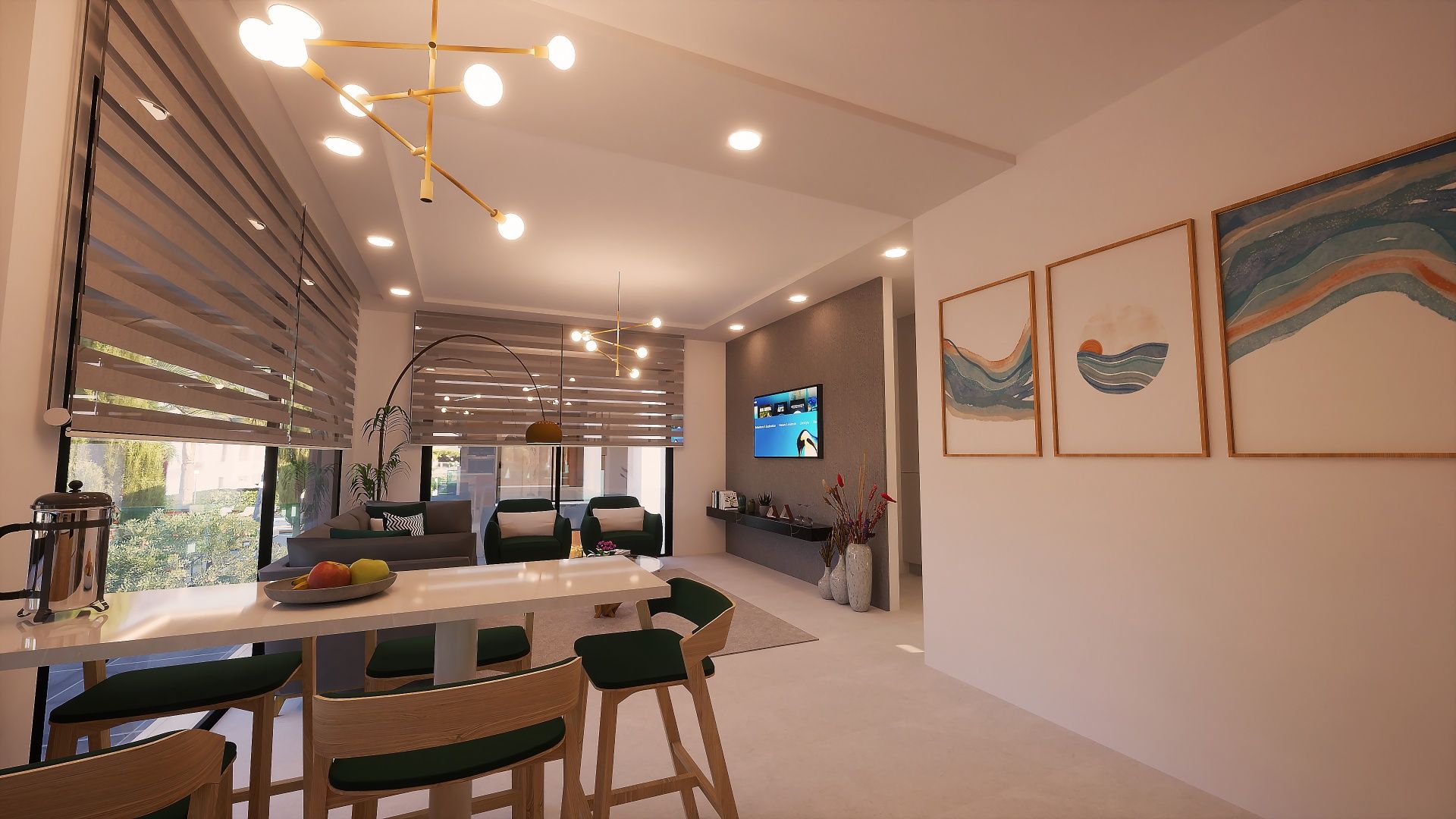 3-комнатные апартаменты 80 м² с террасой и садом в новом комплексе в Алсанджаке — фото 16