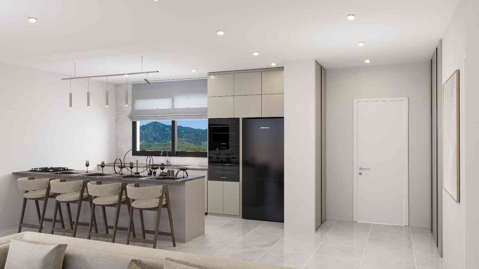 Двухуровневые 3-комнатные апартаменты 90 м² с двумя террасами: одна 18 м² и вторая на крыше 45 м² — фото 22