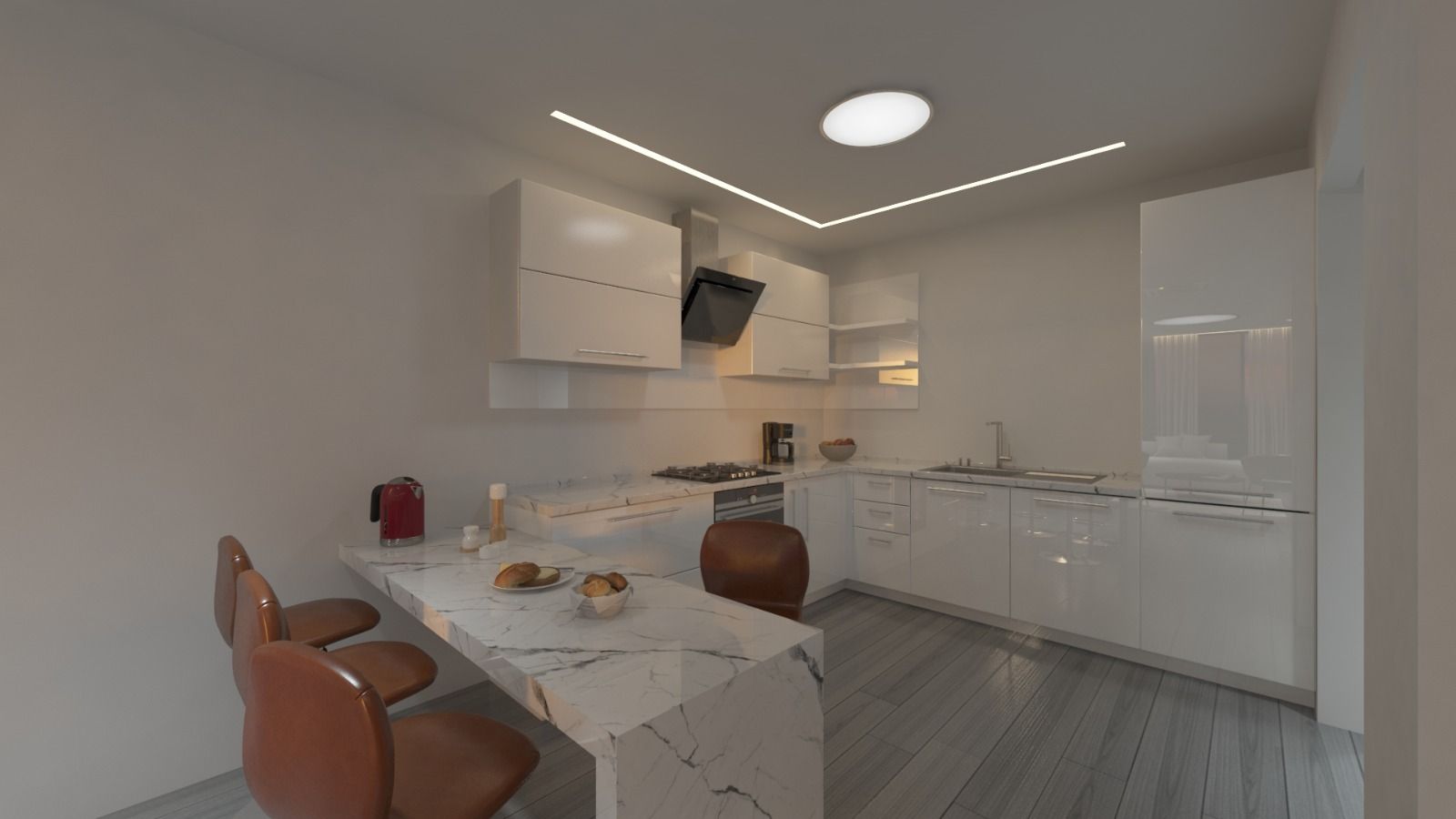 Пентхаус 3+1 120 м2 с террасой в центре Кирении — фото 3