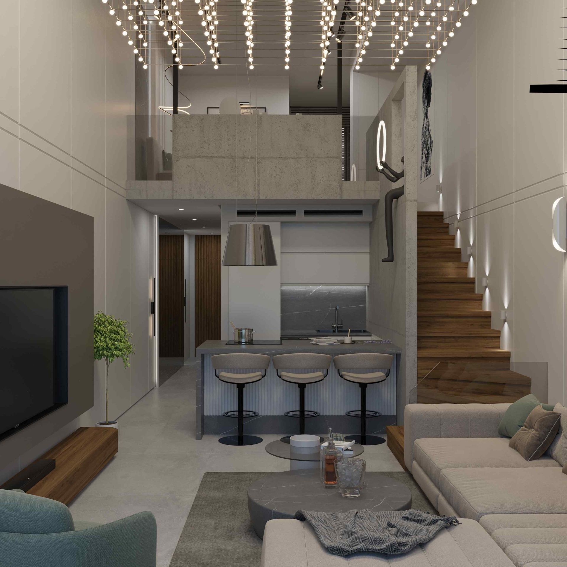 3-комнатный loft пентхаус 142 м² с террасой на крыше 53 м² в новом и современном комплексе в Эсентепе — фото 20