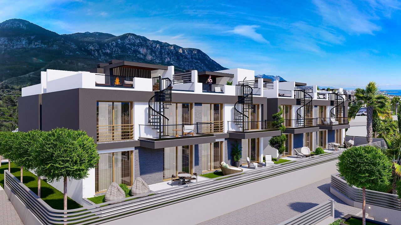 Квартира 1+1(70 м²) с собственным садом 9 м² в новом комплексе с видом на море и горы  — фото 3