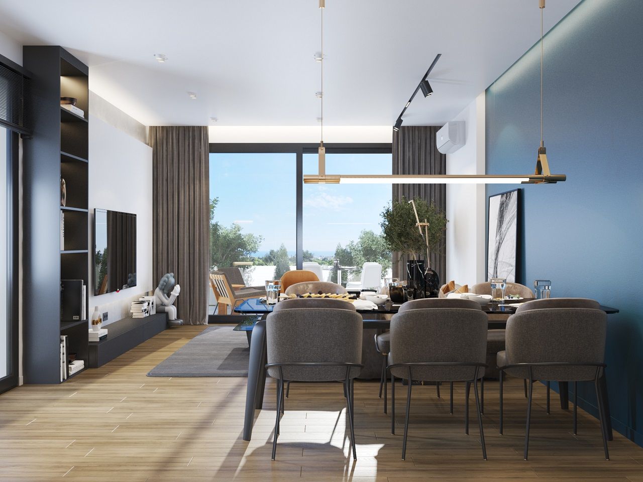 Современная вилла 2+1 (110м²) рядом с морем в новом комплексе в Лапте — фото 1