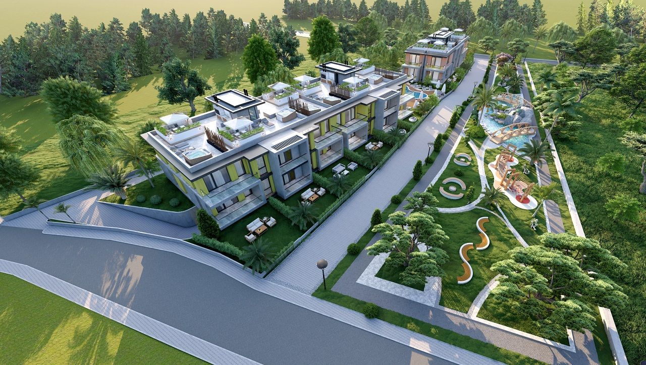 2-комнатные апартаменты 49 м² с террасой на крыше в уютном комплексе в Алсанджаке — фото 15