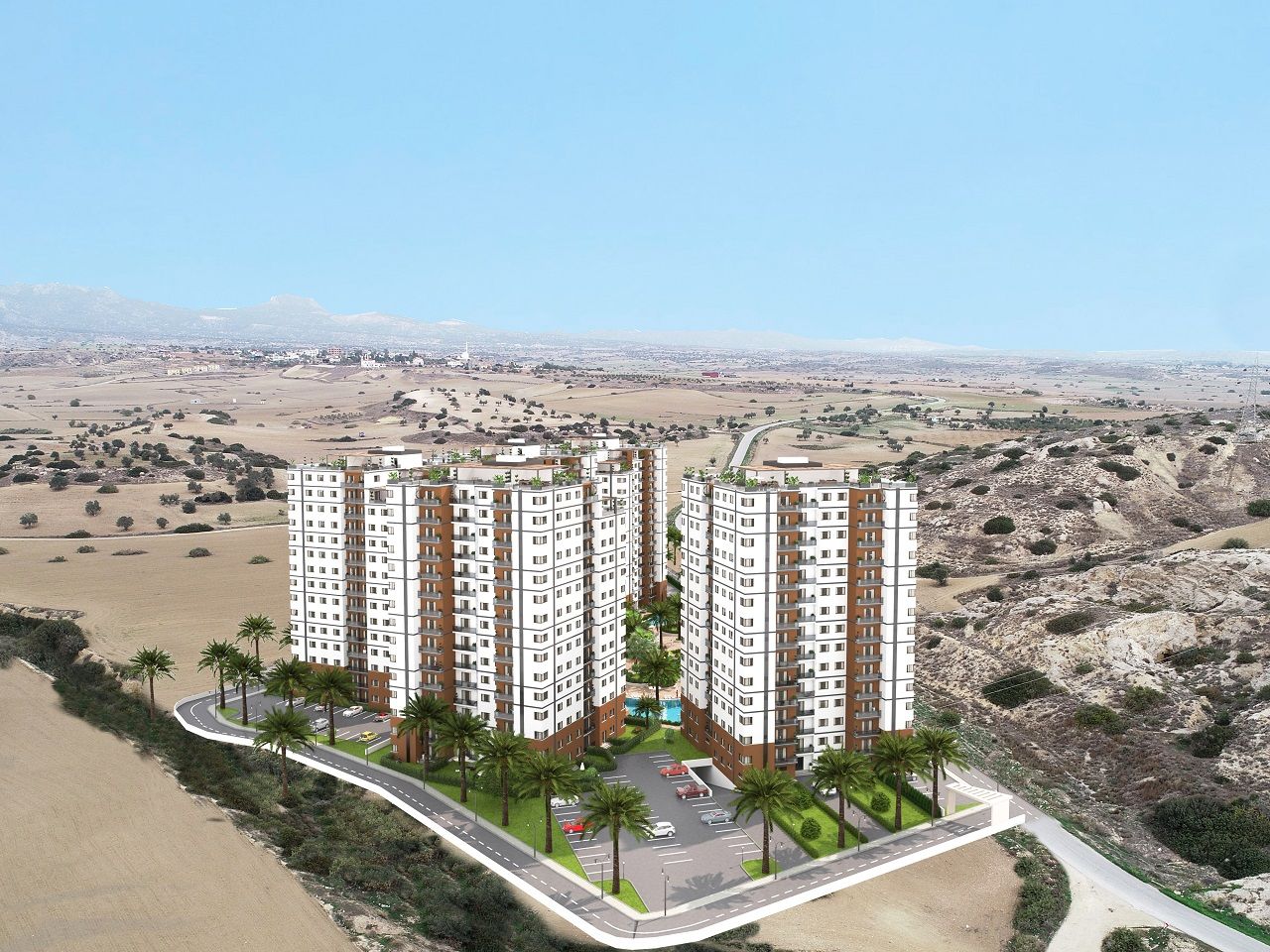 Двухкомнатная квартира 45м² в новом комплексе в Боазе — фото 1