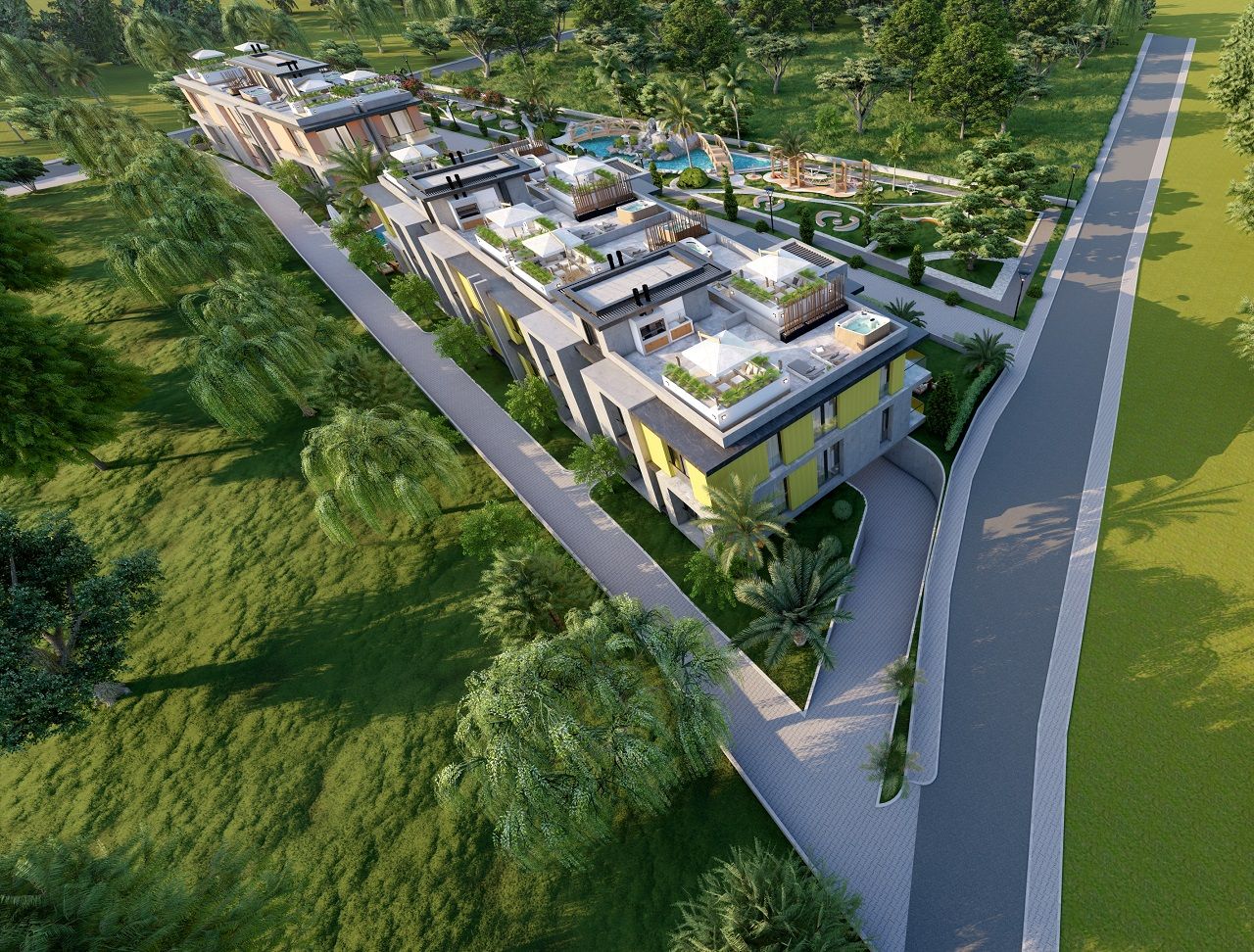 3-комнатные апартаменты 53 м²  в уютном комплексе в Алсанджаке — фото 22