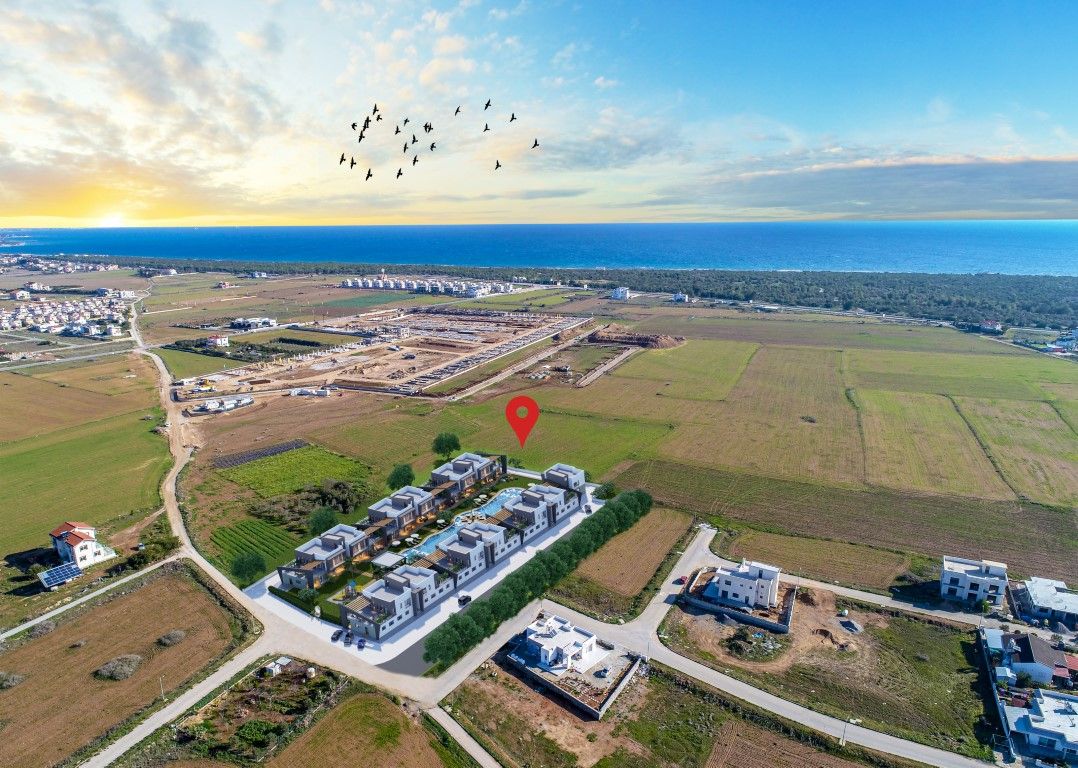 Квартира 2+1 (90 м²) с террасой (75 м²) в красивом комплексе в Искеле