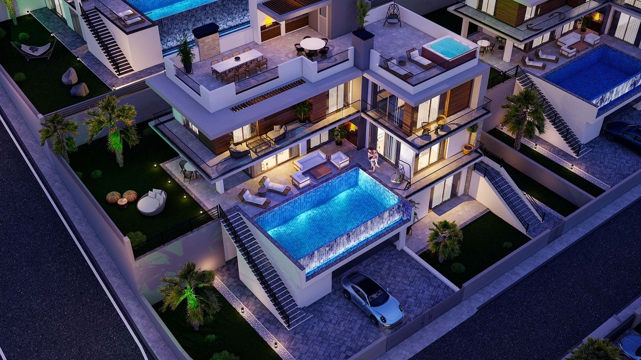 Вилла 5+2 (428 м²) с бассейном в новом комплексе в Лапте — фото 15