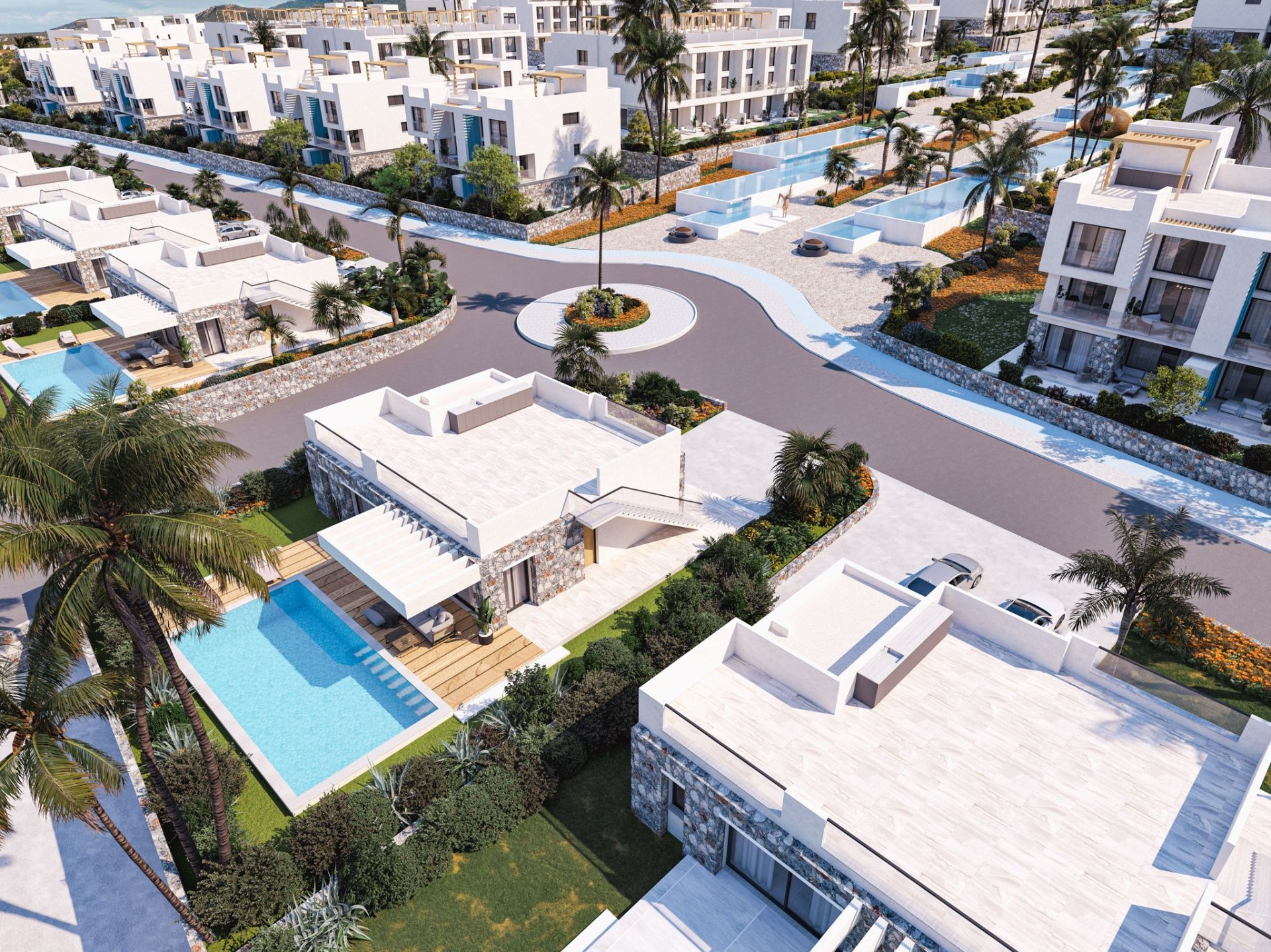 Студия 46 м² с балконом 6 м² в комплексе у моря — фото 29