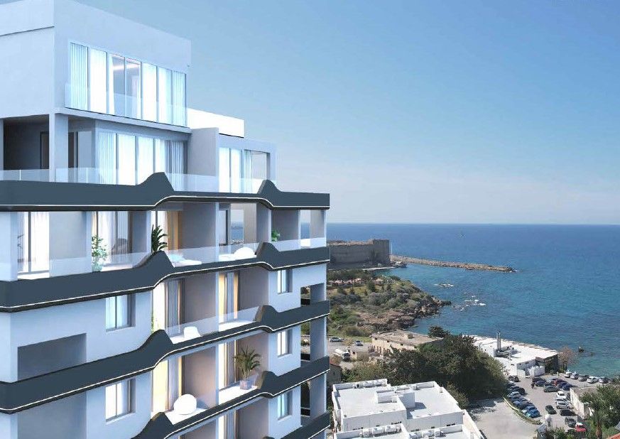 Трехкомнатная квартира 89 м² с террасой и видом на Киренийский замок — фото 1