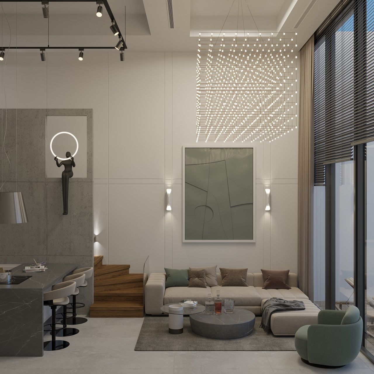 3-комнатная квартира Loft 92 м2 с  в новом  современном комплексе в Эсентепе — фото 17