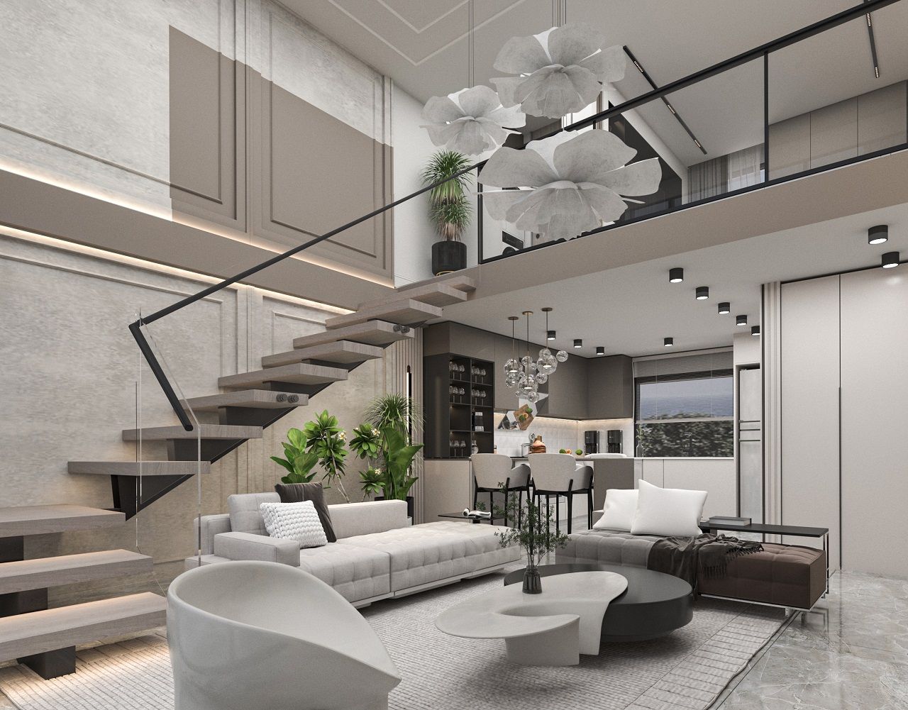 Квартира 1+1 Loft 63 м² с террасой 10 м² и садом 22 м² в Татлысу — фото 25