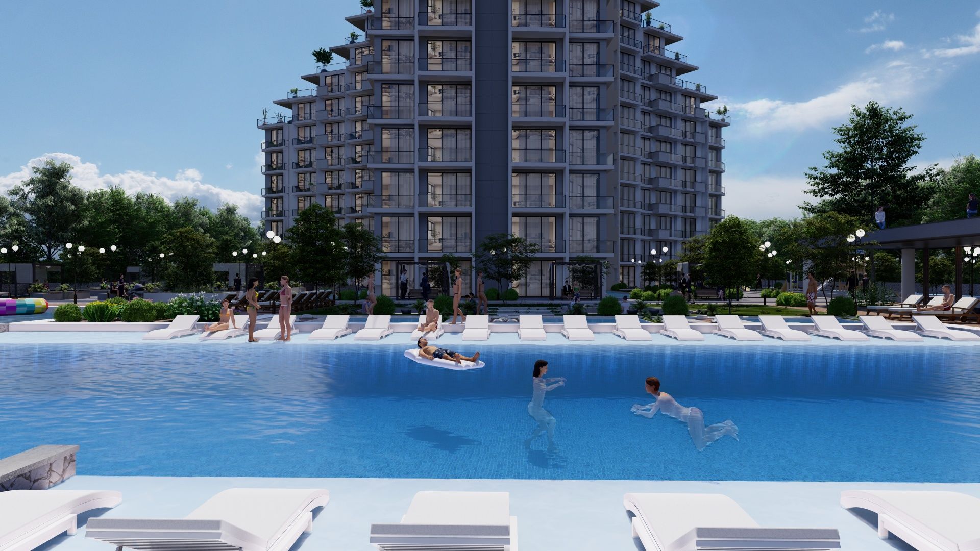 Студия 50 м² с видом на море в масштабном курортном комплексе в Газиверене — фото 8