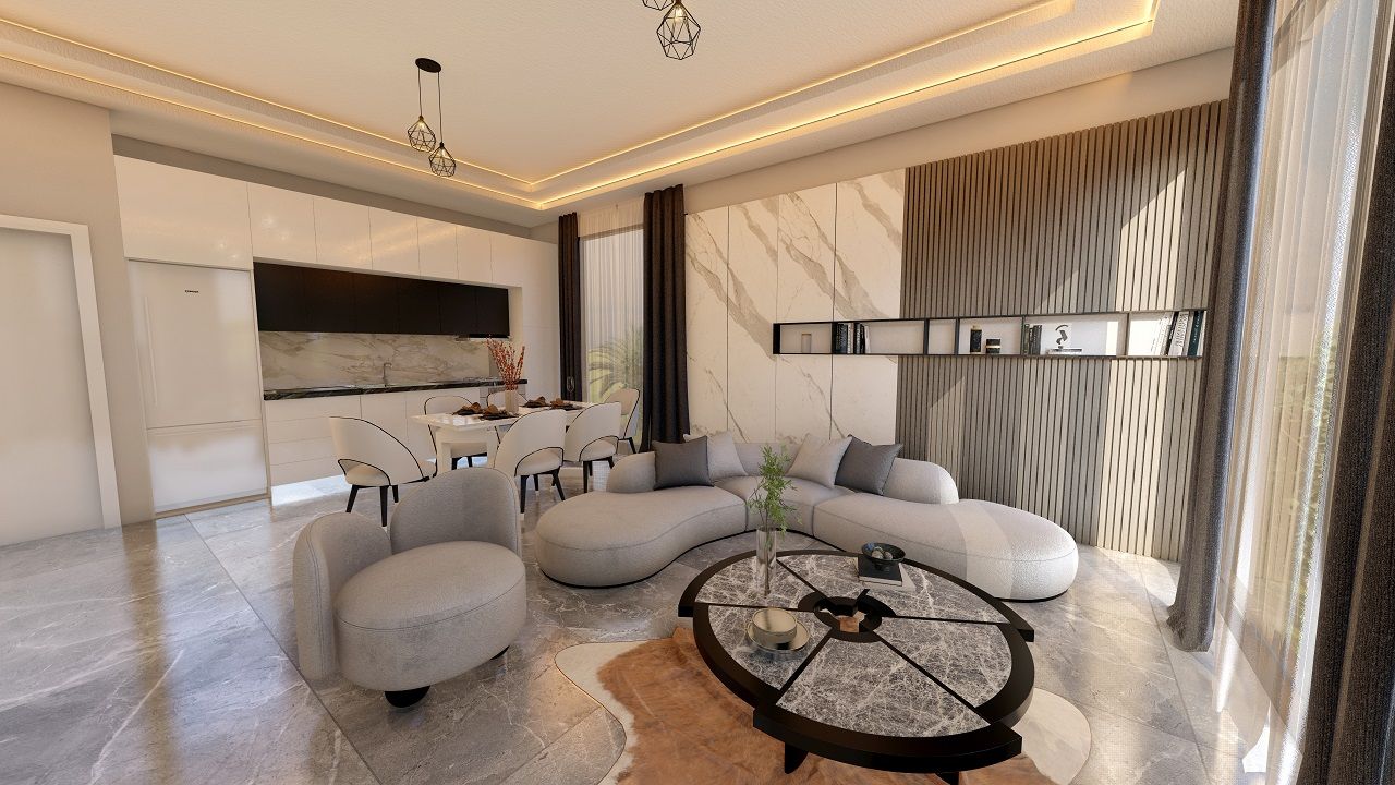 3-комнатные апартаменты 53 м²  в уютном комплексе в Алсанджаке — фото 4