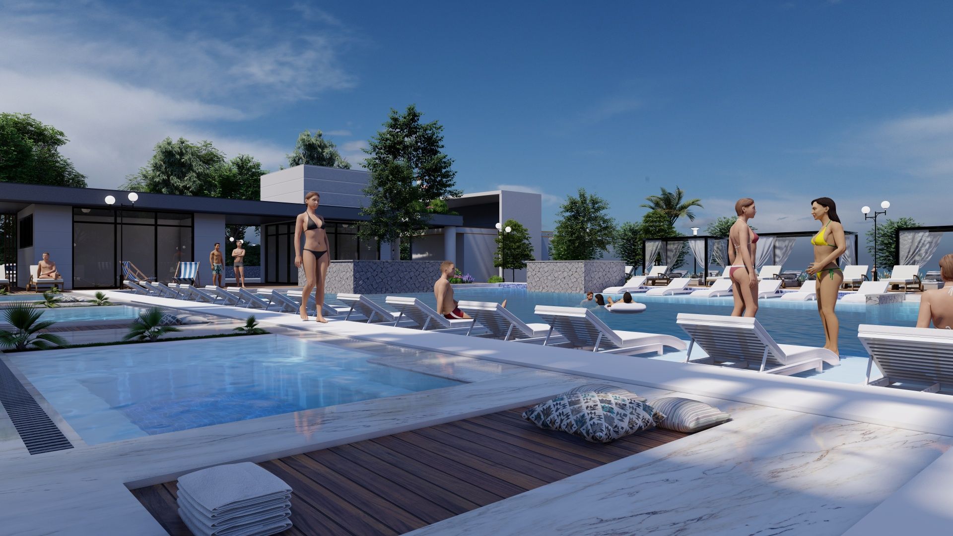 Студия 50 м² с видом на море в масштабном курортном комплексе в Газиверене — фото 6