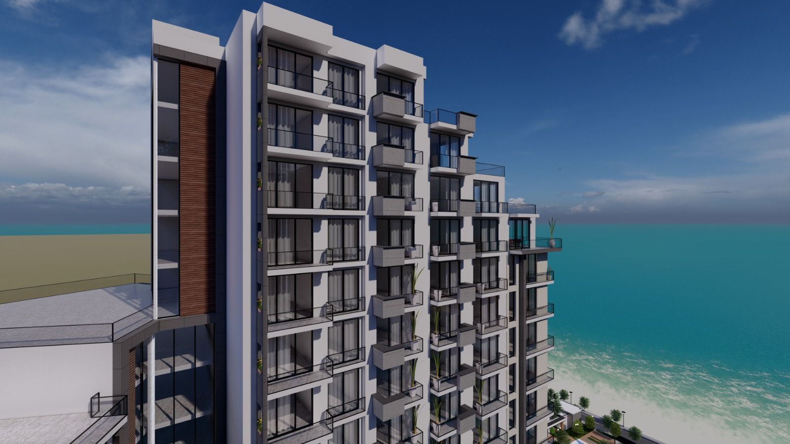 Студия 50 м² с видом на море в масштабном курортном комплексе в Газиверене — фото 2