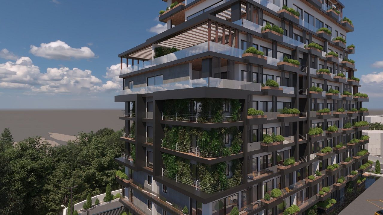 Квартира 3+1 (117м²  ) в роскошном современном комплексе в центре Кирении