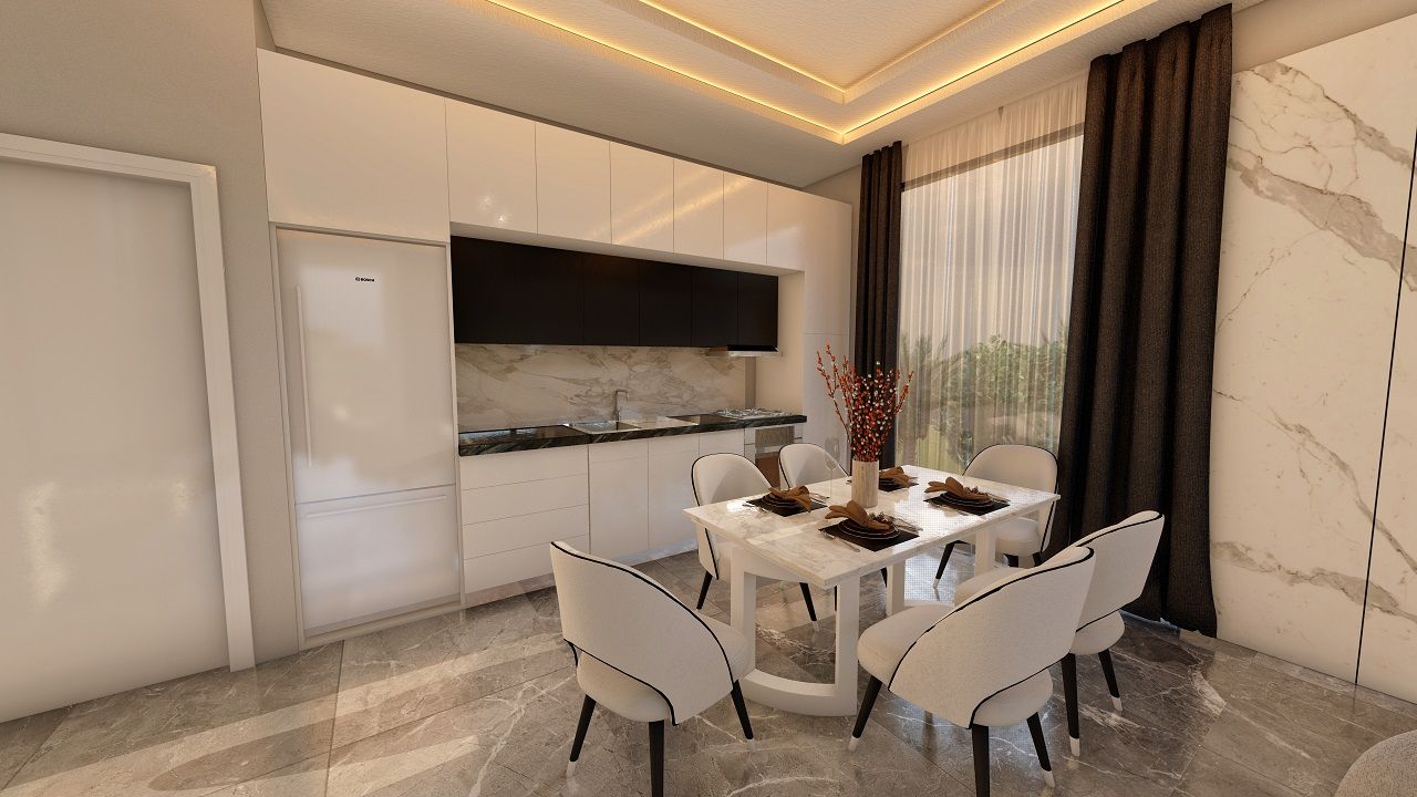 3-комнатные апартаменты 53 м²  в уютном комплексе в Алсанджаке — фото 3