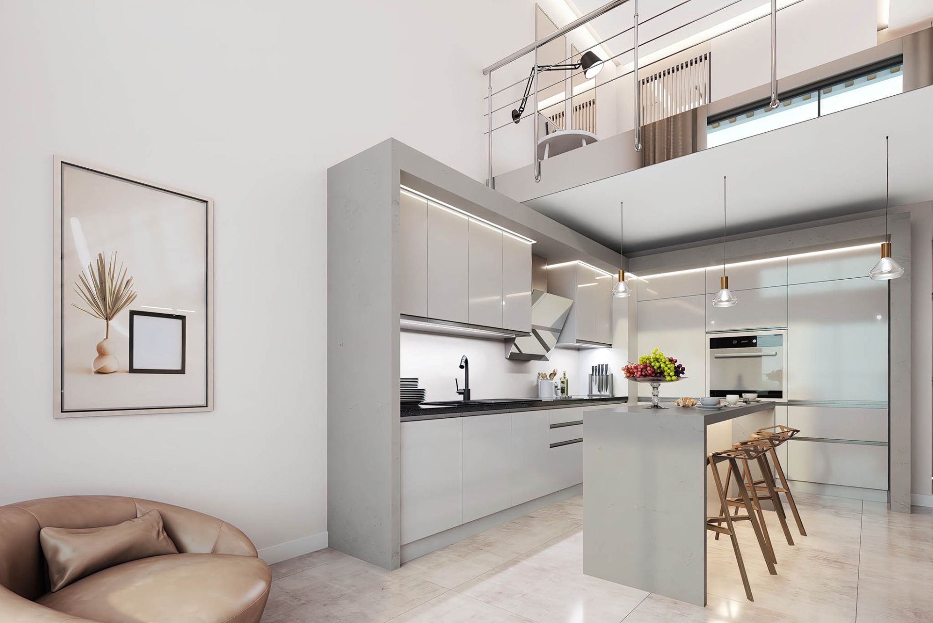 2-комнатный loft пентхаус 63 м² с террасой на крыше 30 м² и прямым видом на море! — фото 2